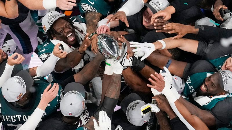 The Philadelphia Eagles win Super Bowl LIX with a dominant performance to end the Chiefs’ dream of a three-peat