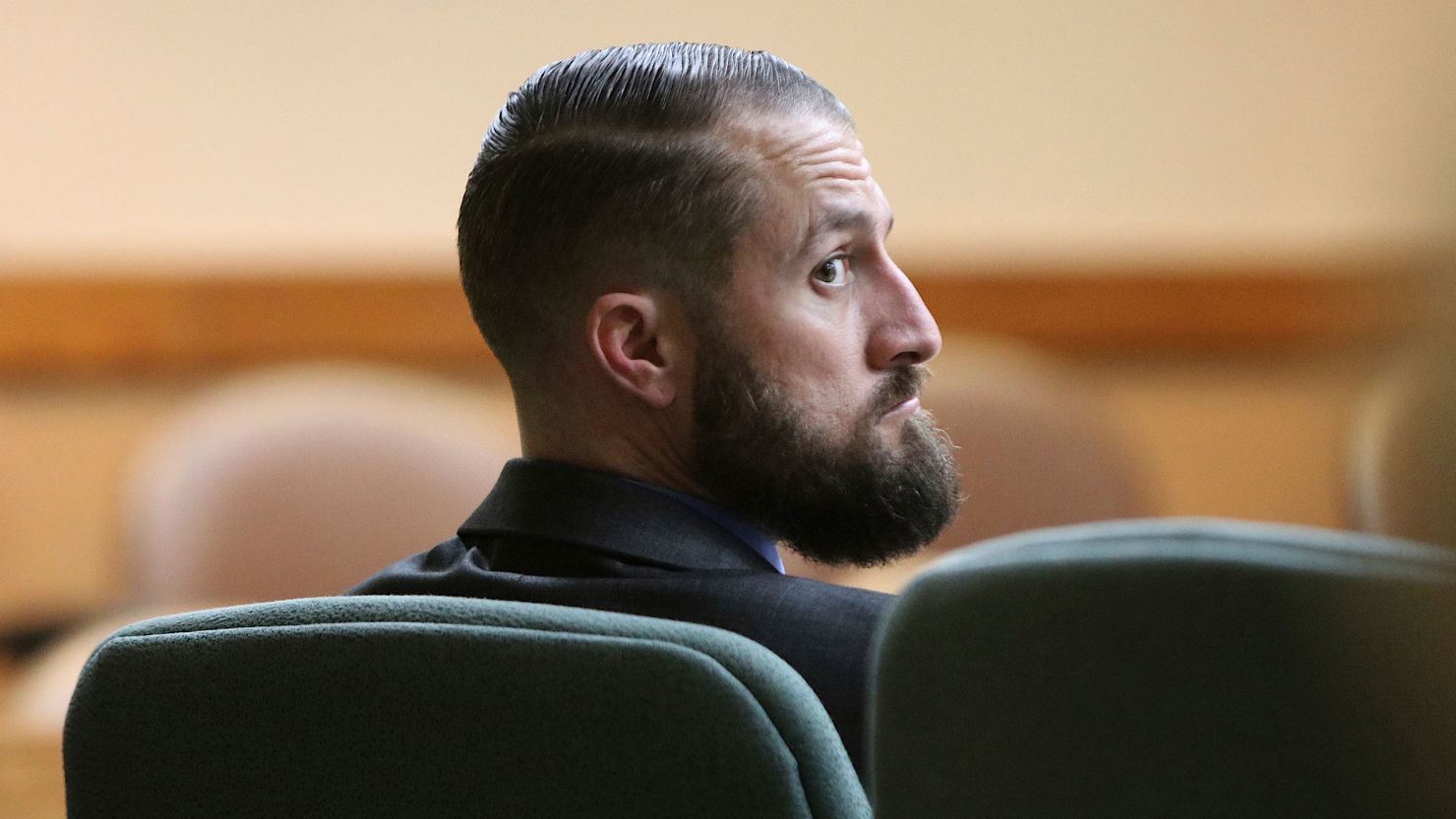 Former police officer Brad Lunsford during his trial in the fatal shooting of Presley Eze, in Las Cruces, New Mexico, on February 4.