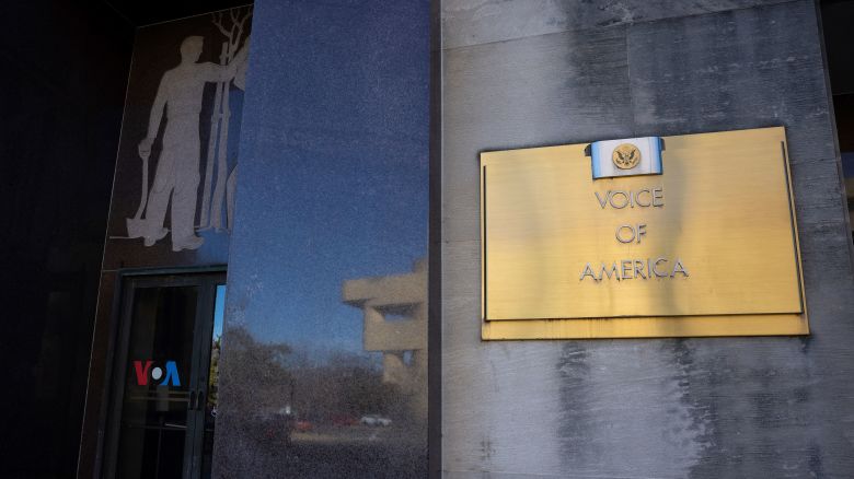 Voice of America headquarters is seen in Washington, D.C., Feb. 14, 2025.