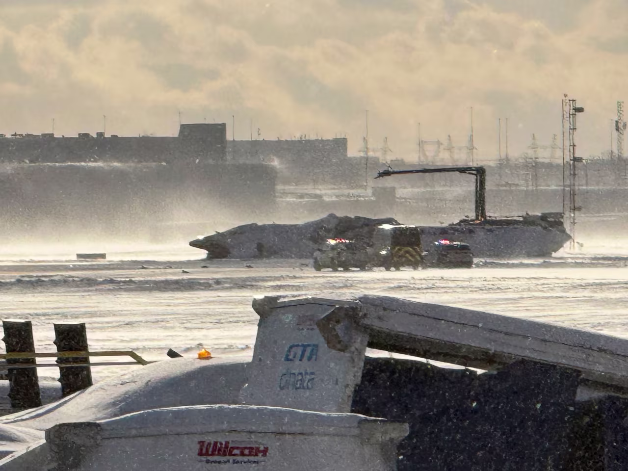 A Delta Air Lines plane heading from Minneapolis to Toronto crashed at Toronto's Pearson Airport on Monday.