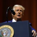 President Donald Trump speaks at the Republican Governors Association meeting at the National Building Museum in Washington, on Thursday, February 20, 2025.