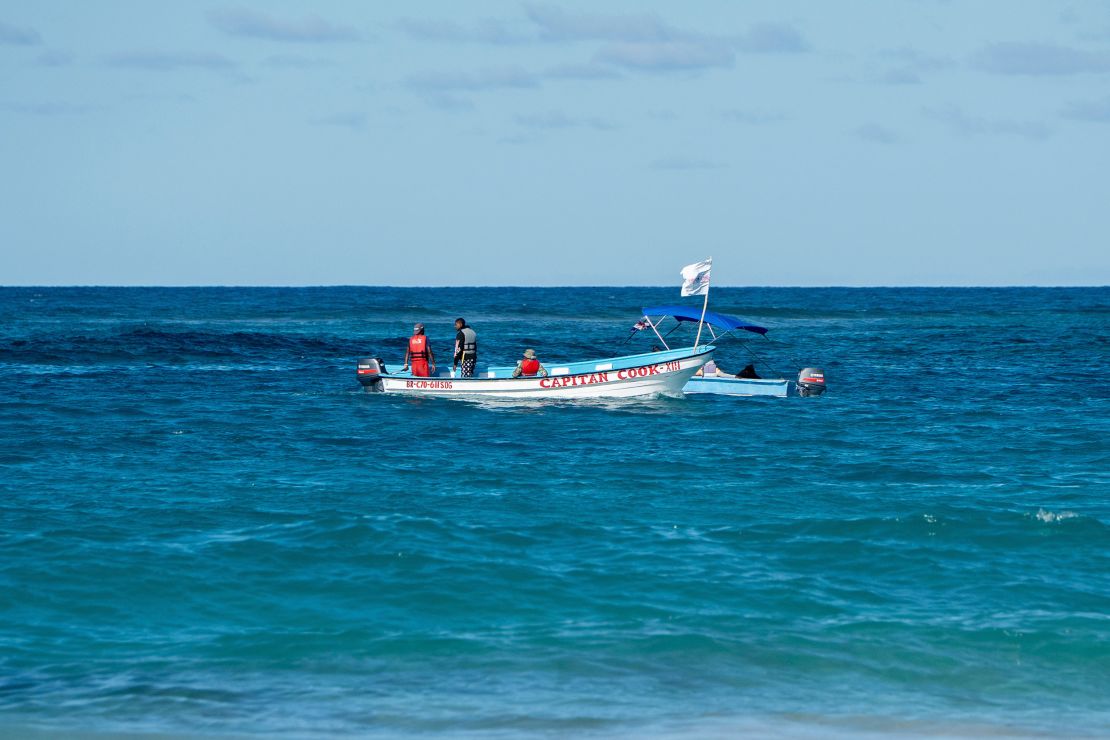 Civil defense boats are looking for Sudiksha Konanki, a student of the university on Monday, March, on the beach in Punta Cana, Dominican Republic. 10, 2025.