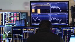 A trader works on the floor of the New York Stock Exchange, Tuesday, March 11, 2025.