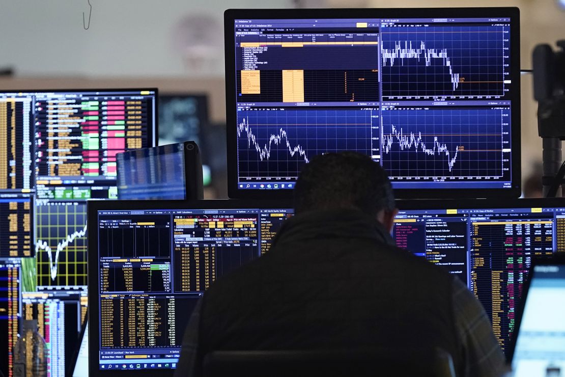 A trader on the floor of the New York Stock Exchange on March 11, 2025.