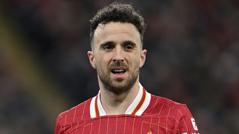 March 9, 2025, Liverpool: Liverpool, England, 11th March 2025. Diogo Jota of Liverpool during the UEFA Champions League match Liverpool vs Paris Saint Germain at Anfield, Liverpool. (Credit Image: Â© Cody Froggatt/Sportimage/Cal Sport Media) (Cal Sport Media via AP Images)