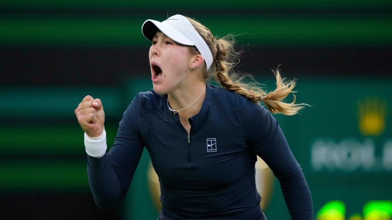 17-year-old Mirra Andreeva continues to make history after reaching final of Indian Wells with victory over Iga Świątek