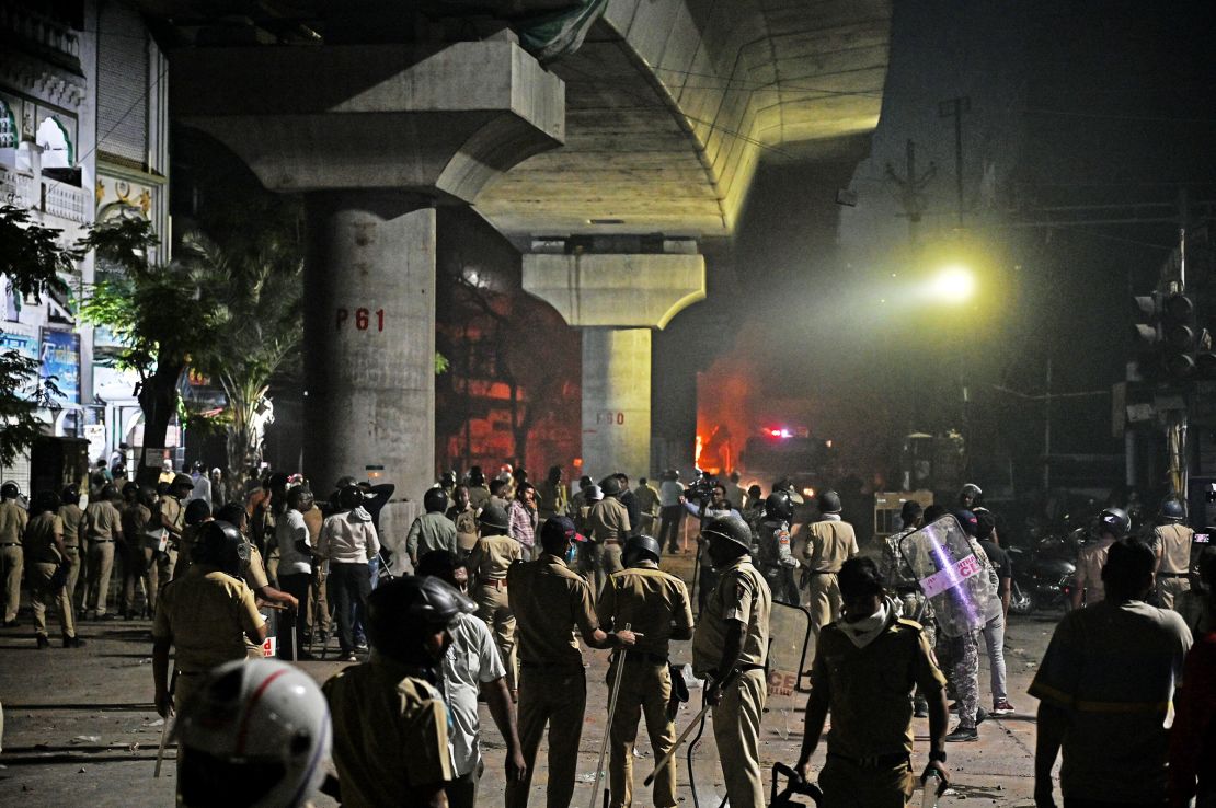 Authorities in Nagpur, India imposed an indefinite curfew in parts of the city after clashes ensued over demands by Hindu nationalist groups to demolish the tomb of a 17th-century Muslim Mughal ruler.