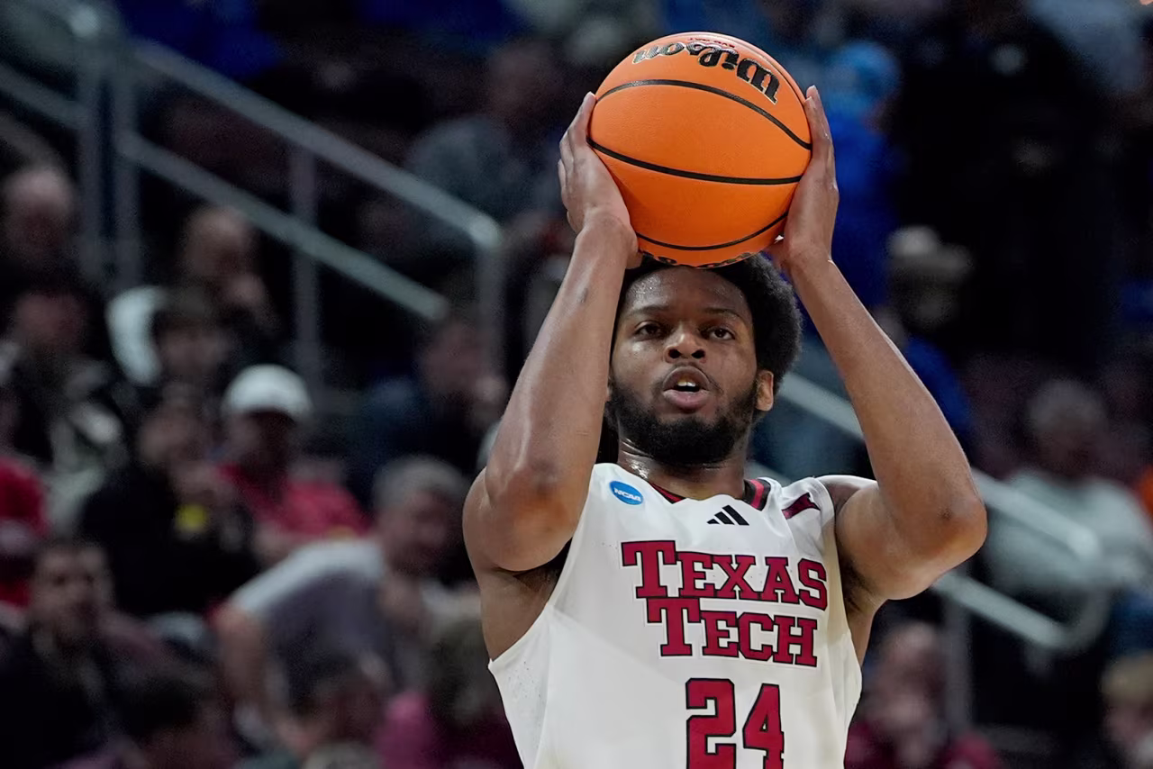 Texas Tech guard Kerwin Walton (24) shoots during the game against UNC Wilmington in Wichita, Kansas on Thursday.