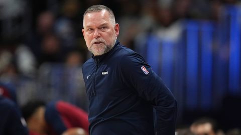 Denver Nuggets head coach Michael Malone in the second half of an NBA basketball game Tuesday, April 1, 2025, in Denver. (AP Photo/David Zalubowski)