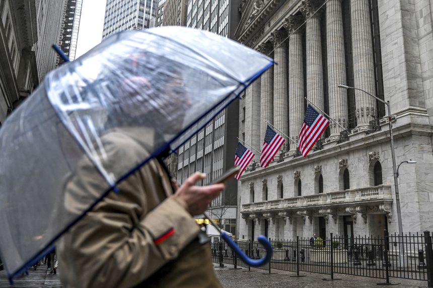 The New York Stock Exchange (NYSE) on April 7, 2025 in New York City.