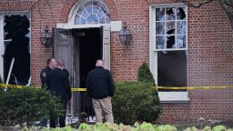Investigators are on the scene after an overnight fire at the governor’s official residence on Sunday, April 13, 2025 in Harrisburg, Pa.
