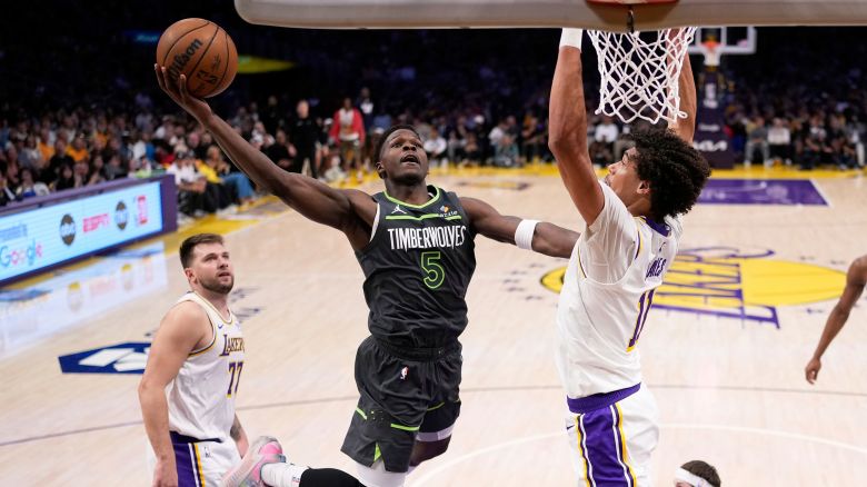 Minnesota Timberwolves guard Anthony Edwards racked up 22 points, eight rebounds and nine assists on Saturday.