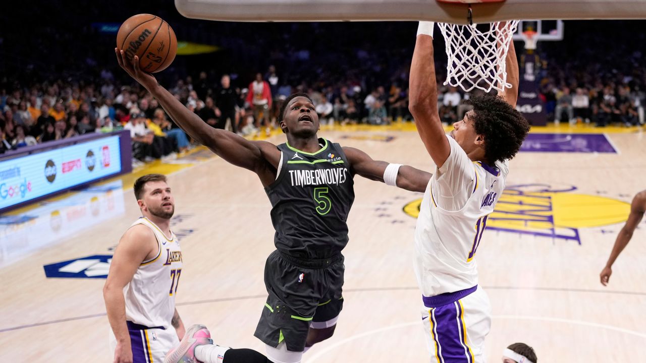 Minnesota Timberwolves guard Anthony Edwards racked up 22 points, eight rebounds and nine assists on Saturday.