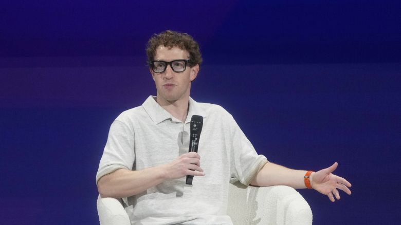 Meta Founder and CEO Mark Zuckerberg speaks at LlamaCon 2025, an AI developer conference in April.