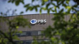 The Public Broadcasting Service (PBS) headquarters is seen on May 2, 2025 in Arlington, VA.