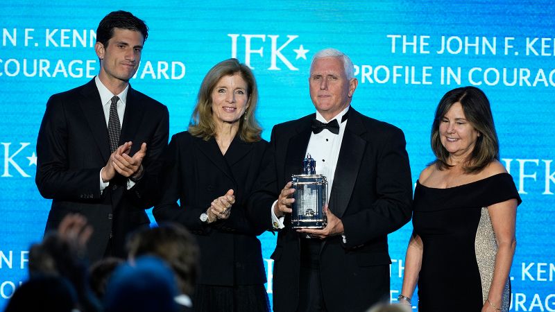 Pence says January 6 attack’s failure ‘became a triumph of freedom’ as he receives JFK Profile in Courage Award | CNN Politics