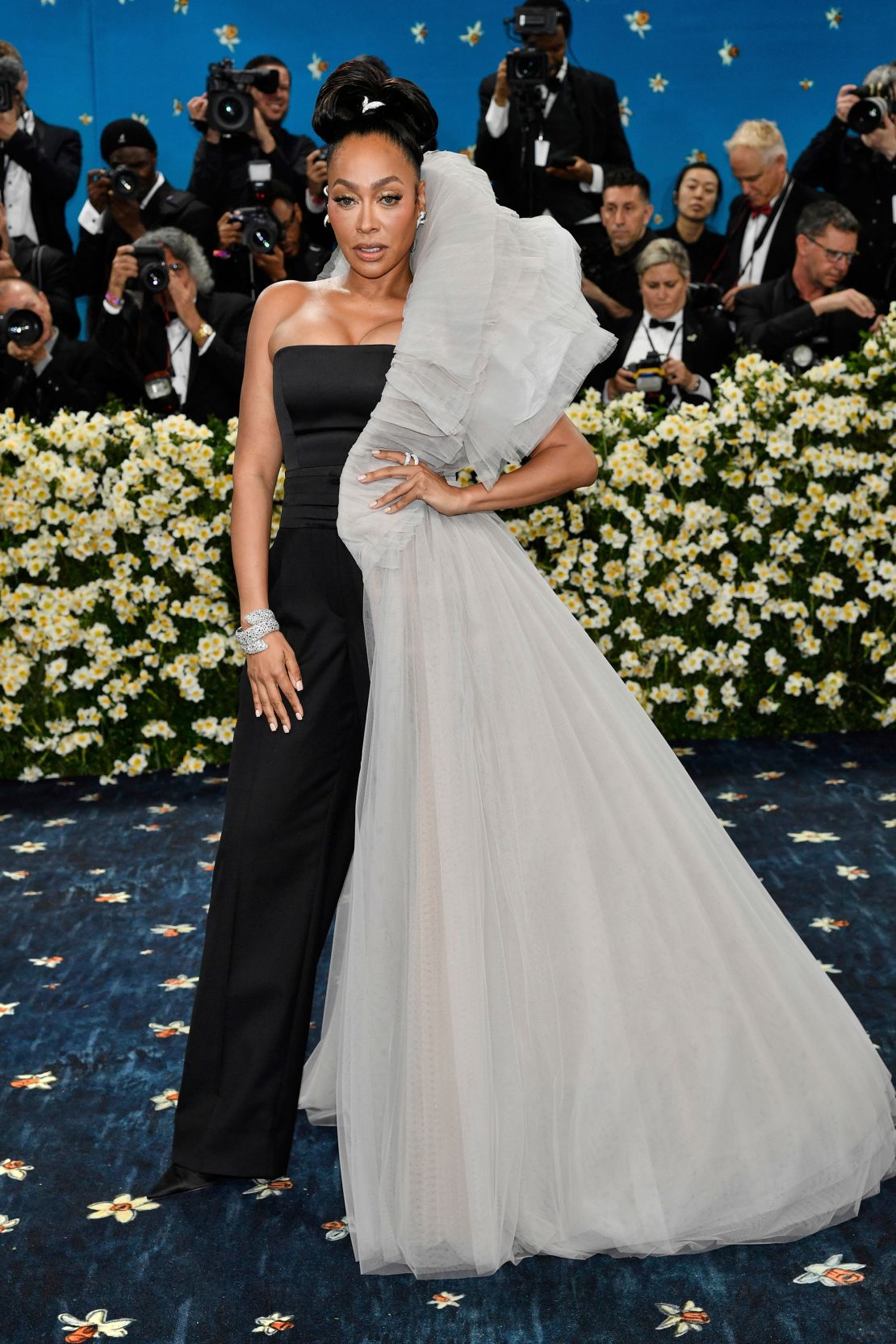 Donning archival Off-White by the late creative director Virgil Abloh, La La Anthony was honored to carry on the brand’s legacy at the event, she said in an Instagram post.