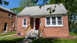 Pope Leo XIV's childhood home in Dolton, Illinois, is seen on May 9.
