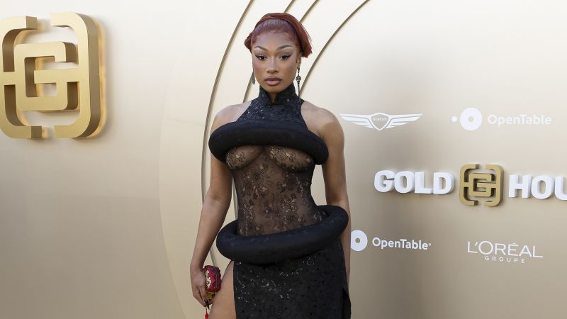 Megan Thee Stallion’s Gold House Gala dress is a daring take on the Chinese qipao