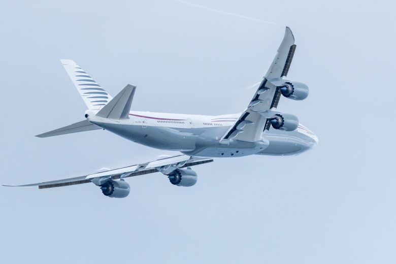 A 13-year-old private Boeing aircraft that President Donald Trump toured takes off from Palm Beach International Airport in West Palm Beach, Florida, on February 16.