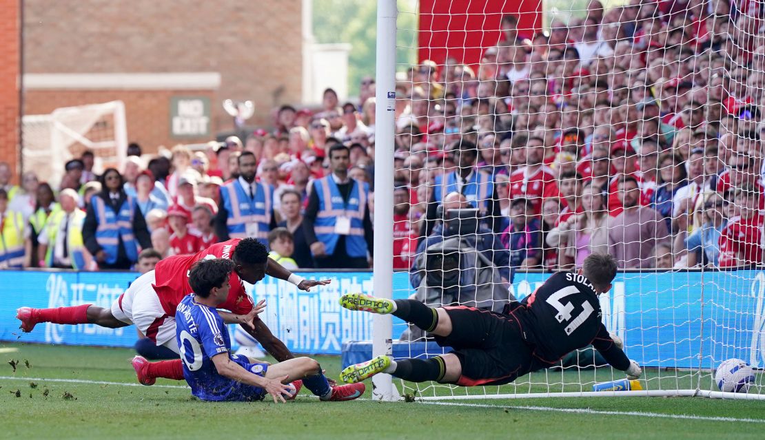 Awoniyi sustained an injury after colliding with the post during the Premier League match against Leicester City.