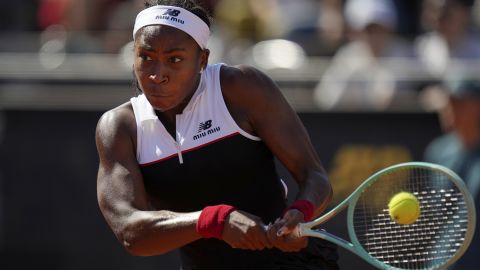Coco Gauff booked her spot in the Italian Open quarterfinals with a dominant victory over Emma Raducanu.