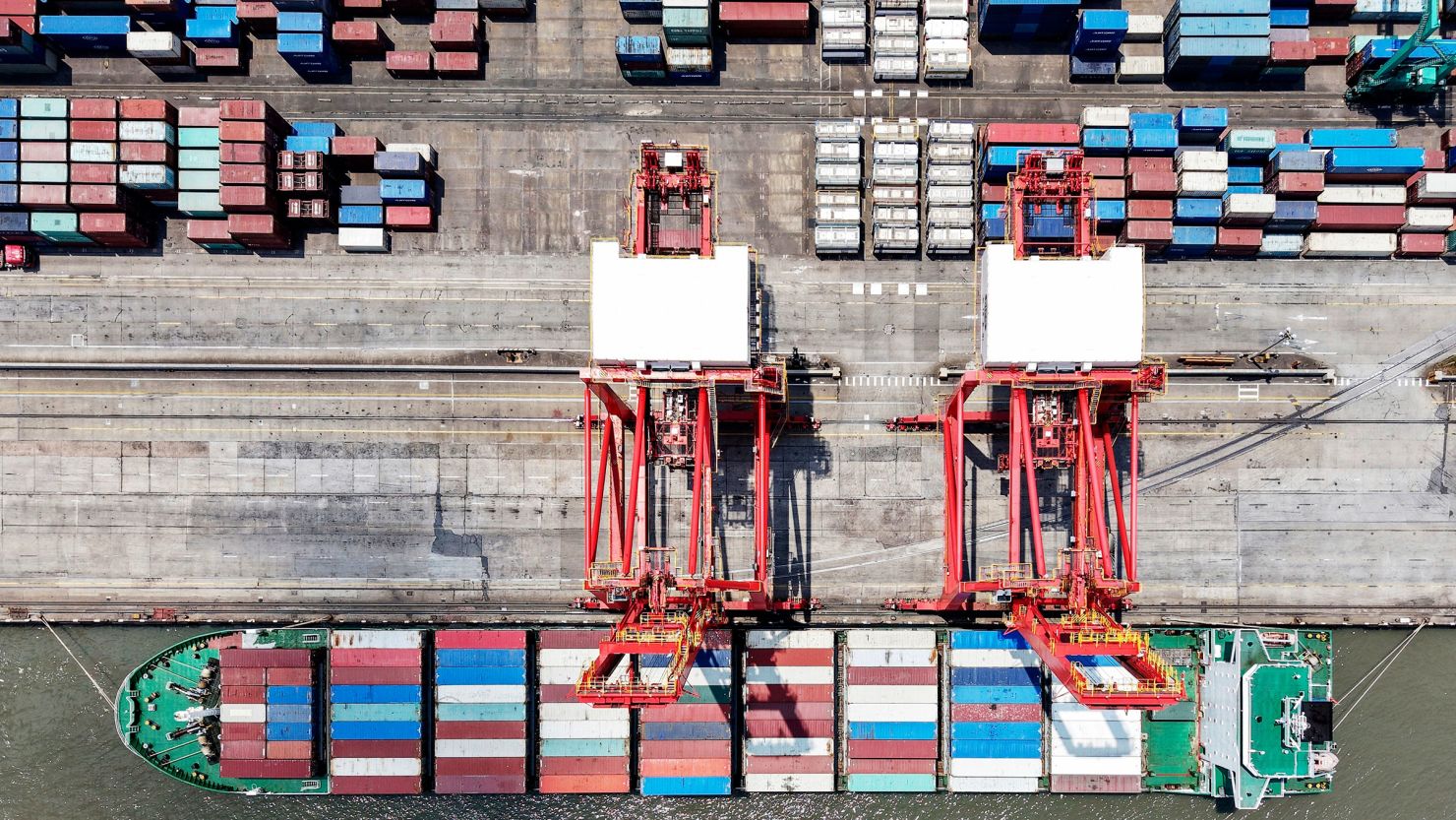 A container terminal in Shanghai, China, on Wednesday.
