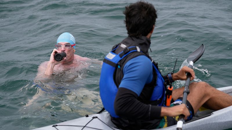 Endurance Swimmer Lewis Pugh Completes First Martha's Vineyard Circumnavigation to Boost Shark Conservation