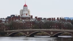 A sculler rows down the Charles River near Harvard University onApril 15, 2025, in Cambridge, Mass.