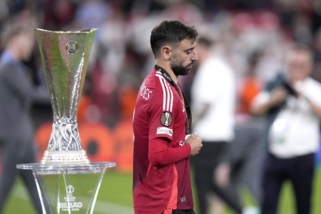 United's defeat to Tottenham means Fernandes has now lost two Europa League finals with the club.