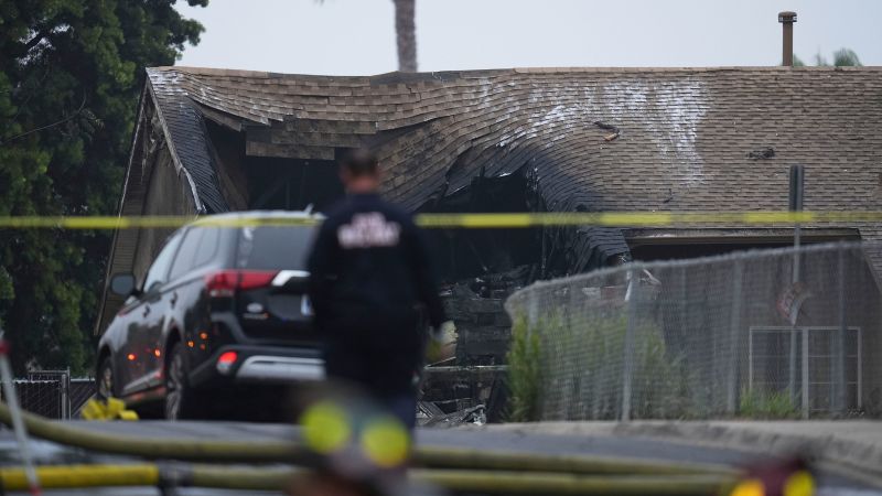 Business jet crashes into San Diego neighborhood, setting homes and cars on fire