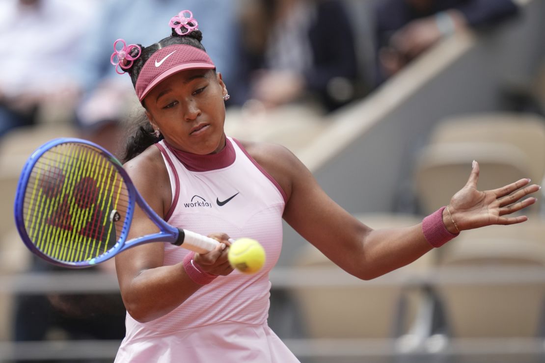 Osaka made a fashion statement in her opening-round defeat against Badosa.