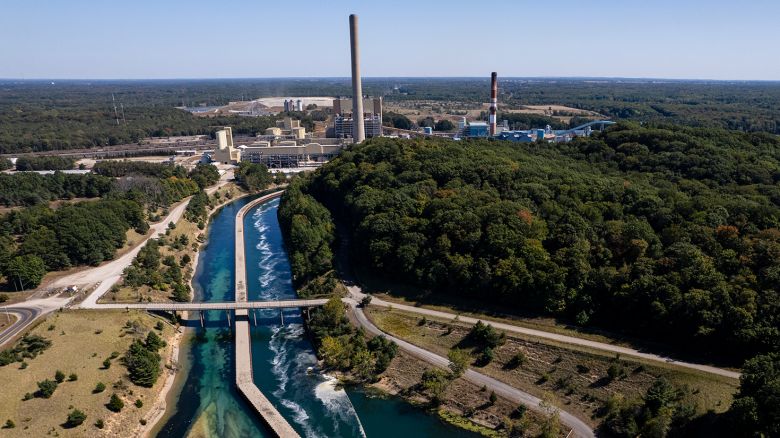 An aerial image of Consumer Energy's J.H. Campbell Generating Complex in Ottawa County, Mich., Sept. 21, 2024.