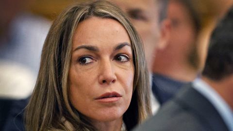 Karen Read listens to the cross examination by Robert Alessi of expert accident witness Dr. Judson Welcher while seated at the defense table with her attorneys Alan Jackson and David Yannetti during her retrial at Norfolk Superior Court, Wednesday May 28, 2025, in Dedham, Mass.