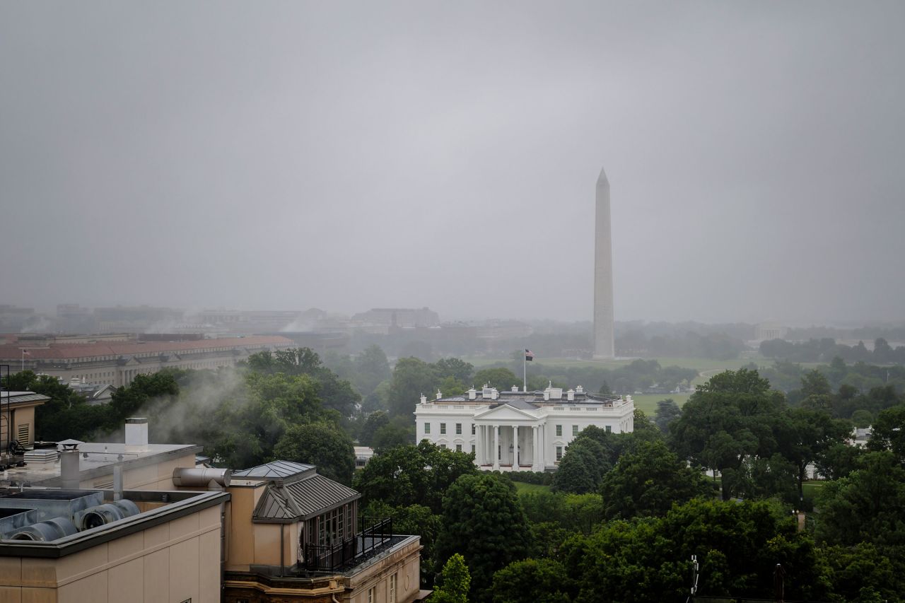 The White House, seen in late May.