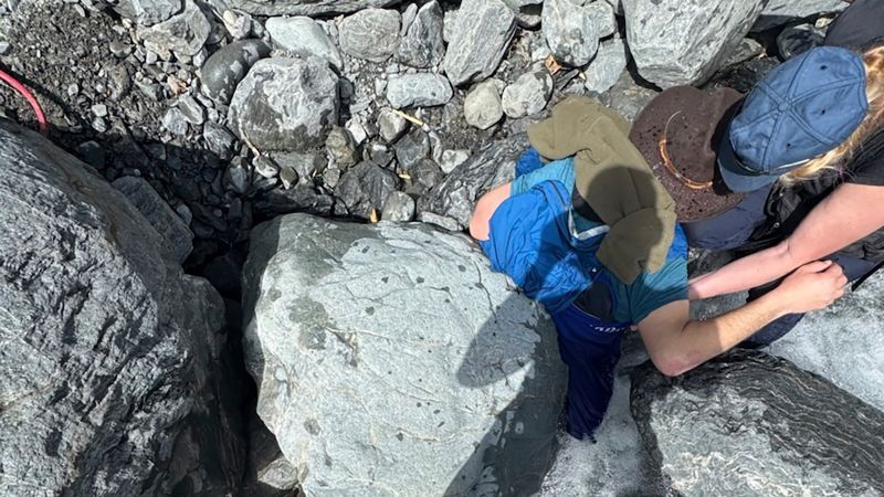 A 700-pound boulder pinned Alaska man face-down in a glacier creek for 3 hours | CNN