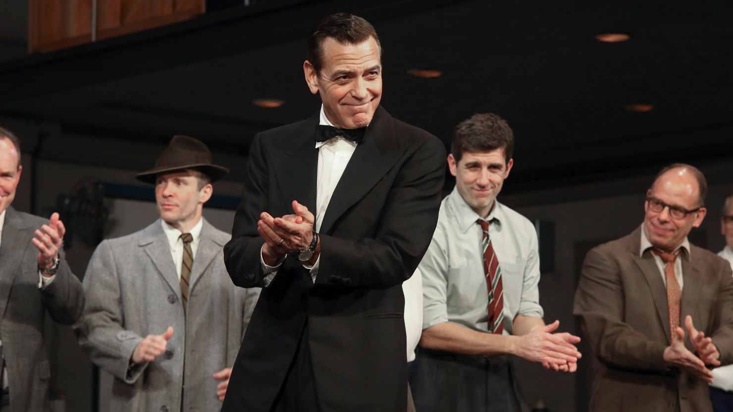 George Clooney during curtain call after a performance of "Good Night, and Good Luck" on April 3.