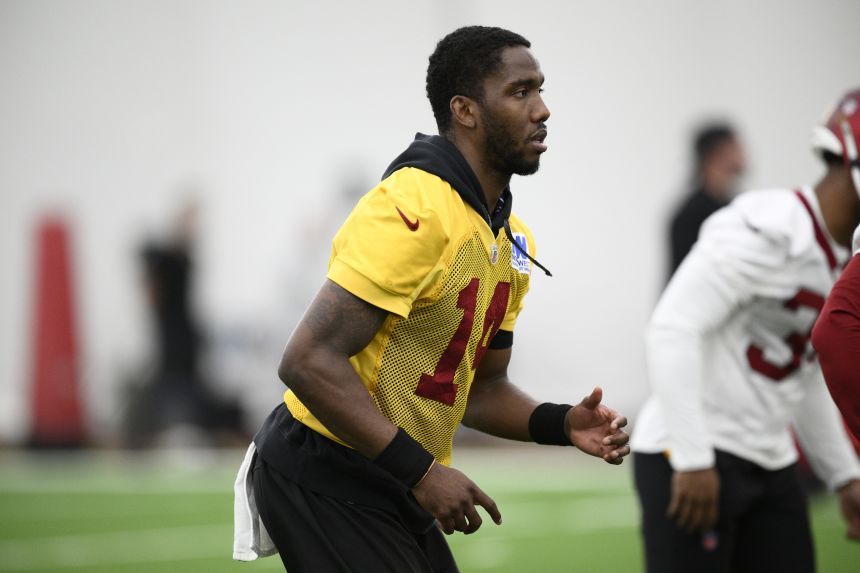 Johnson is back in Washington having last been on the team in 2018. He calls second-year quarterback Jayden Daniels “real special.”