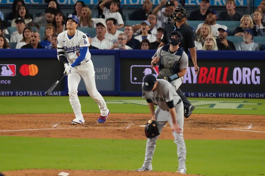 Shohei Ohtani blasted two home runs during the game.