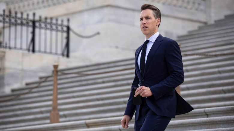 Sen. Josh Hawley (R-Mo.) departs a vote at the U.S. Capitol June 3, 2025. (Francis Chung/POLITICO via AP Images)