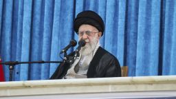 Supreme Leader Ayatollah Ali Khamenei was giving a speech marking the anniversary of the 1989 death of the late revolutionary founder Ayatollah Khomeini.