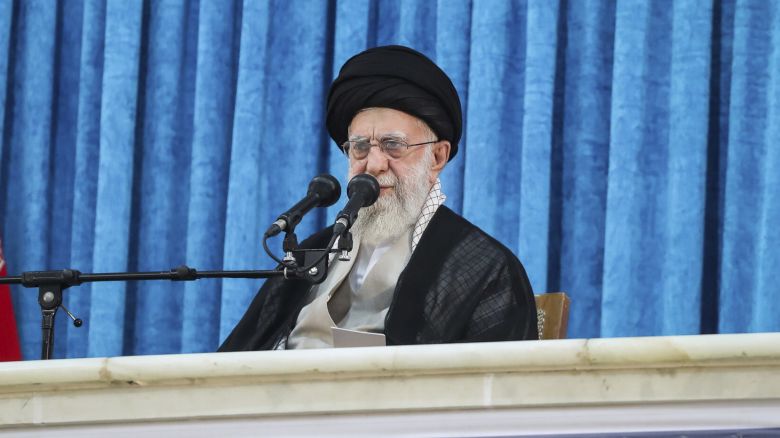 Supreme Leader Ayatollah Ali Khamenei was giving a speech marking the anniversary of the 1989 death of the late revolutionary founder Ayatollah Khomeini.