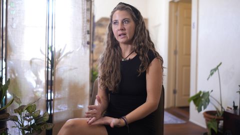 Kyleigh Thurman, one of the patients who filed a federal complaint against an emergency room for not treating her ectopic pregnancy, talks about her experience at her studio, Aug. 7, 2024, in Burnet County, Texas.