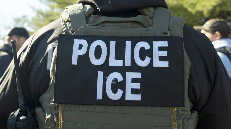 A U.S. Immigration and Customs Enforcement officer listens during a briefing, Jan. 27, 2025, in Silver Spring, Md.