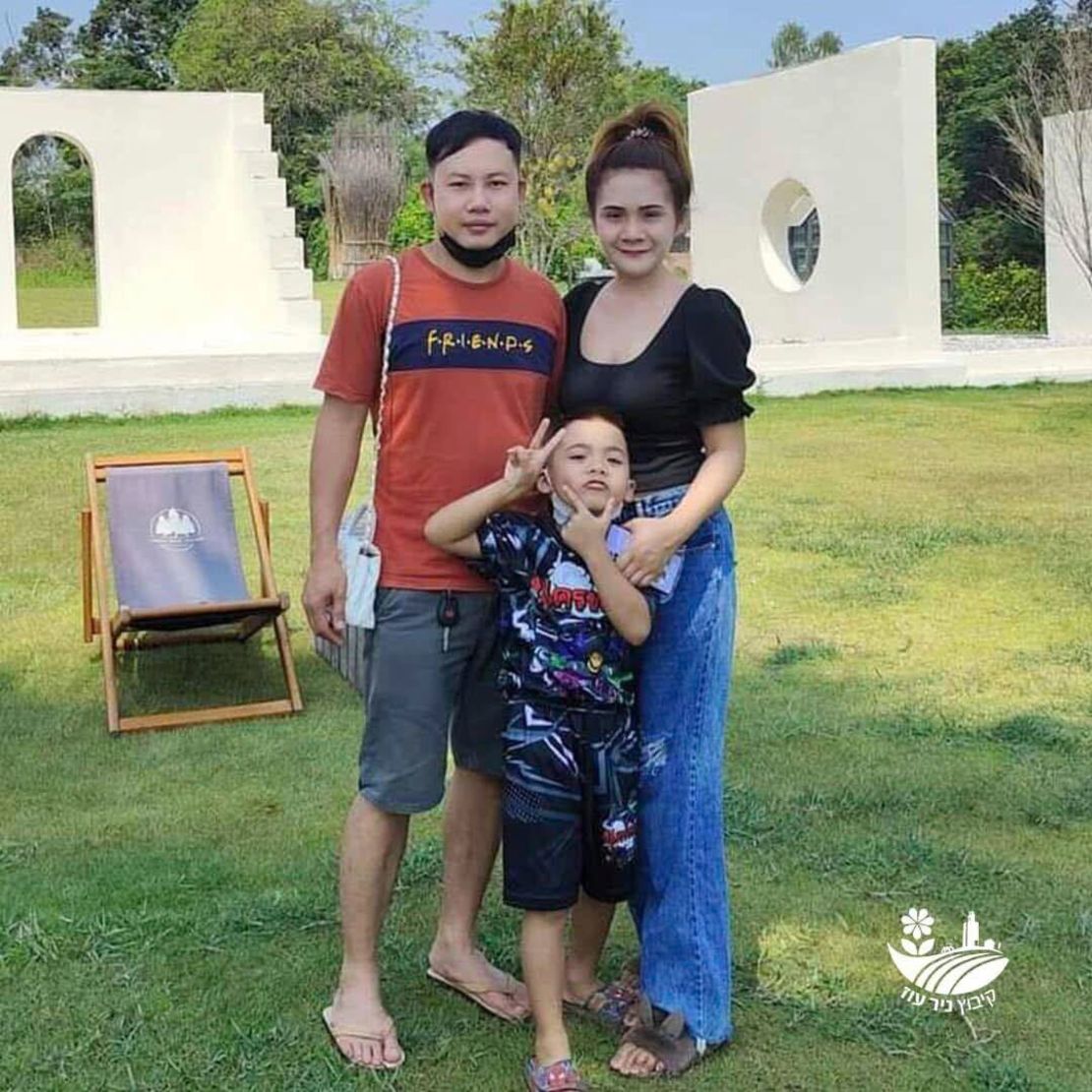Nattapong Pinta with his wife and son.