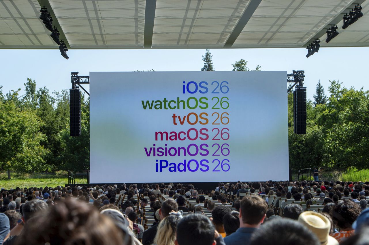 People attend the Apple developer conference WWDC on June 9 in Cupertino, CA. The iPhone company traditionally provides a preview of new functions for its devices at the annual events.
