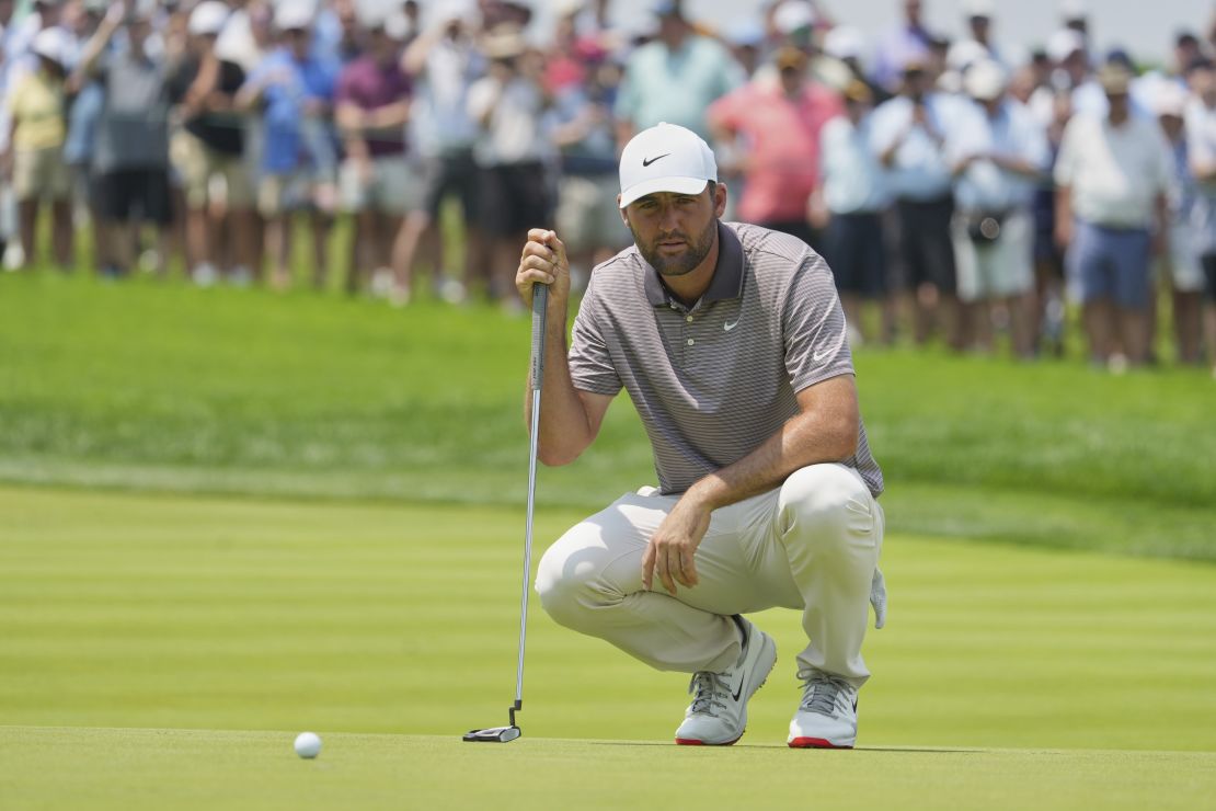 Typically, unflappable Scottie Scheffler was challenged by Oakmont's set-up on Thursday.