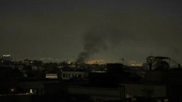 Smoke rises up to the sky, in Tehran, Iran, Friday, June 13, 2025. (AP Photo/Vahid Salemi)