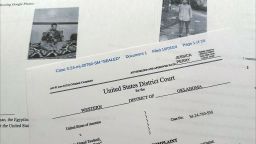 FILE - The criminal complaint, filed by the Justice Department, against Nasir Ahmad Tawhedi, 27,of Oklahoma City is photographed Tuesday, Oct. 8, after the FBI arrested the man who officials say was inspired by the Islamic State militant organization and was plotting an Election Day attack targeting large crowds in the U.S. (AP Photo/Jon Elswick, File)