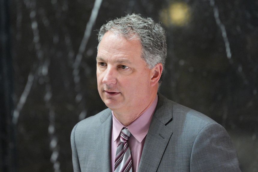 Indiana House Speaker Todd Huston, R-Nobelsville, speaks in the house chamber at the Statehouse in Indianapolis, Wednesday, April 23, 2025.